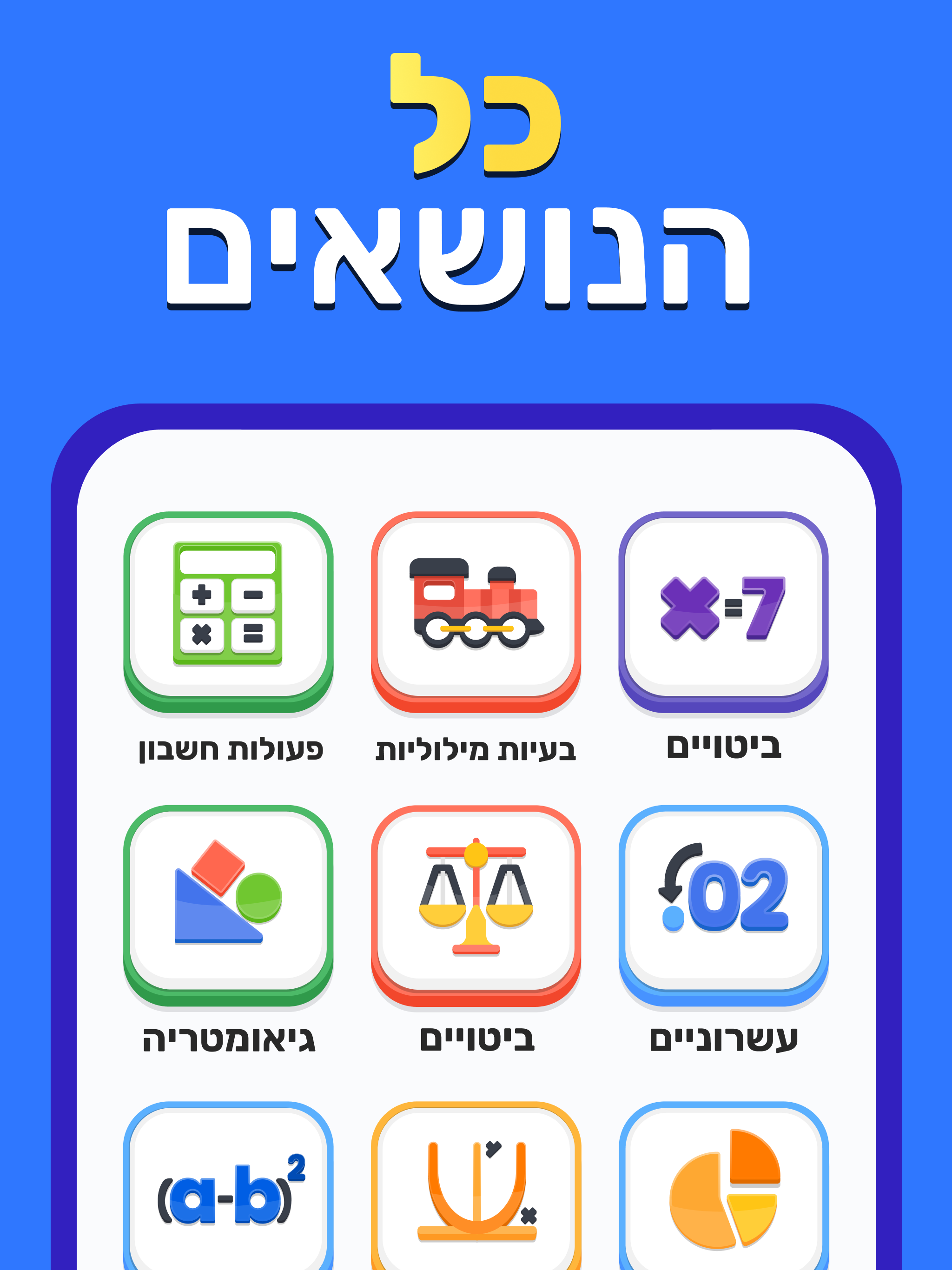 120+ נושאים